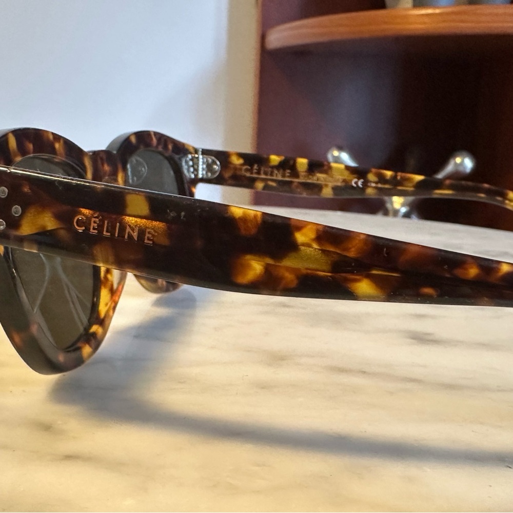 Celine Brown Tortoise Sunglasses - Picture 3 of 9